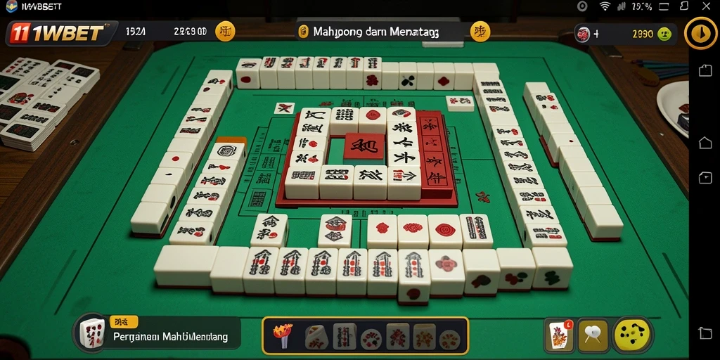 Tangkapan layar gameplay seru 11WBET dalam Mahjong.