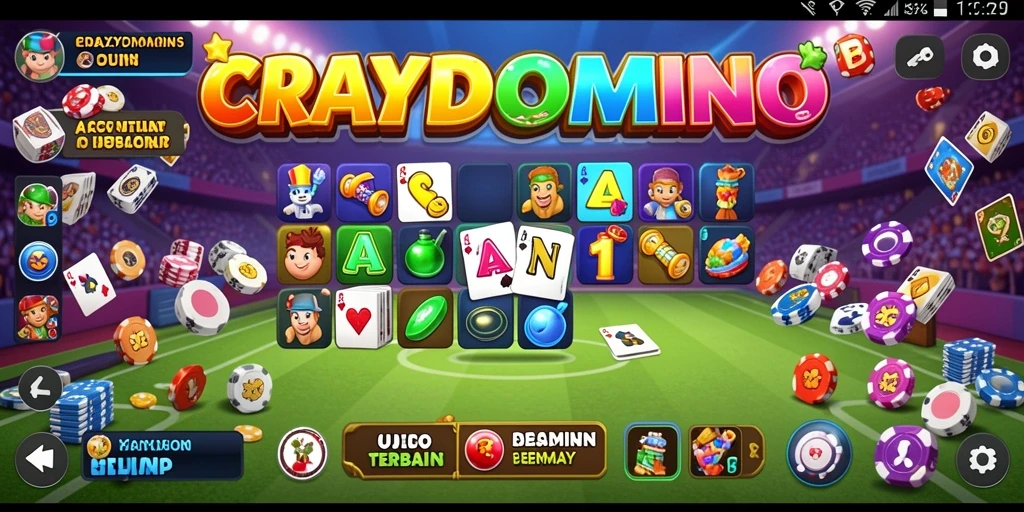 Tampilan gameplay menarik dari CRAZYDOMINO.