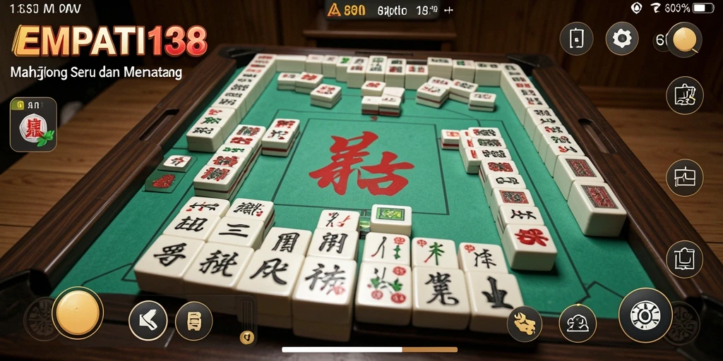 Screenshot gameplay <strong>EMPATI138</strong> menampilkan papan Mahjong yang menarik.