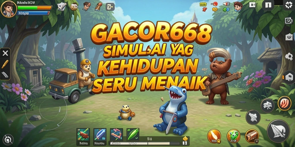 Screenshot menunjukkan gameplay menarik dalam <strong>GACOR668</strong> dengan berbagai interaksi karakter.
