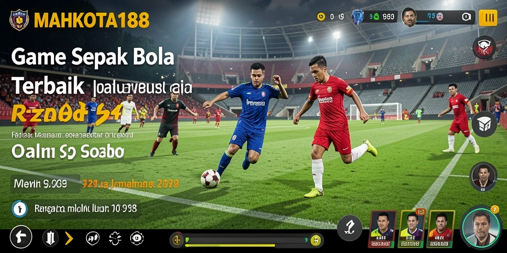 Tangkapan layar utama MAHKOTA188 menunjukkan aksi pertandingan sepak bola yang mendebarkan.