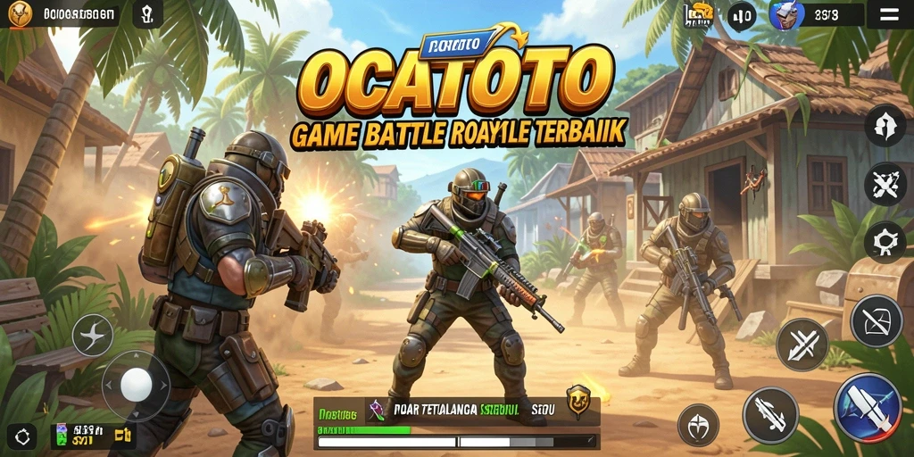 Menampilkan momen seru dari gameplay Battle Royale OCATOTO.